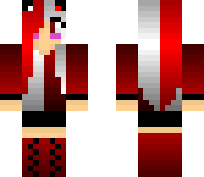cute red and white hair girl edited