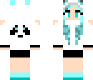 blue panda girl