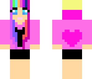 rainbow girl with hood