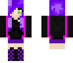 punk purple girl