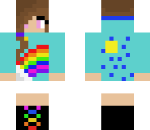 rainbow hoodie girl