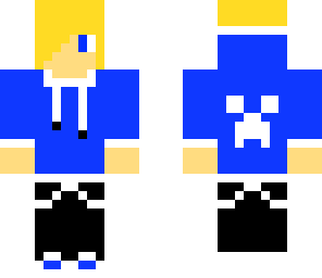 blue hoodie