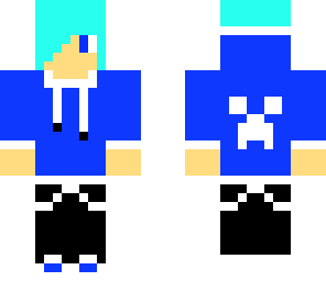 blue hoodie