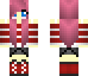 cute dark pink and red girl