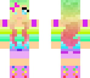 rainbow kawaii girl