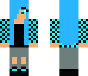 blue skater girl