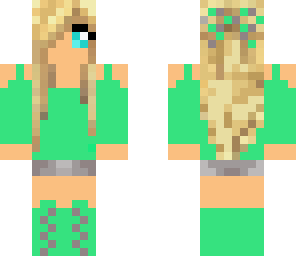 cute green girl