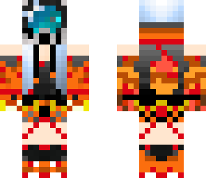 gas mask flame girl
