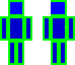 green and blue
