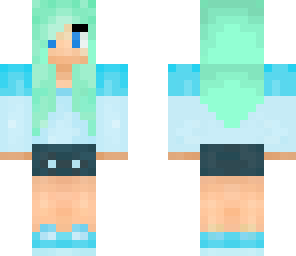 casual turquoise girl