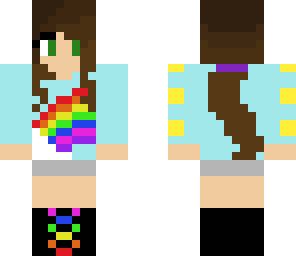 rainbow ponytail girl
