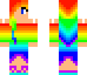 rainbow dress girl