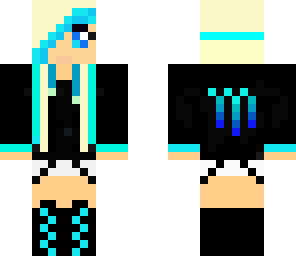 cute blue monster girl