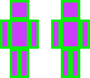 green and purple boxman