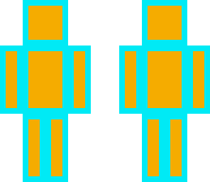 light blue and orange boxman