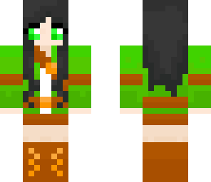 black haired hunter girl