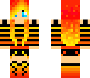 fire girl with blue eyes