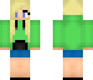 edited green hoodie girl