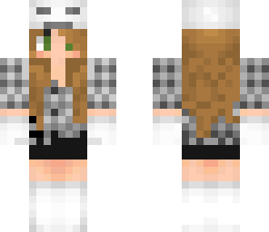 skeleton girl with brown hair