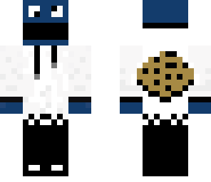 cookie monster in a white jacket