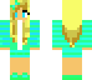 green and blue girl