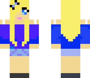 cute girl in blue