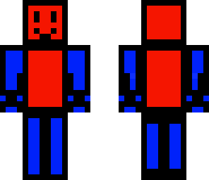 blocky red and blue guy
