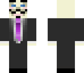 anonymous with purple tie