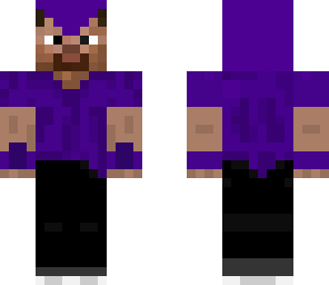 purple steve with hodie