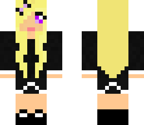 cute girl in black-blound