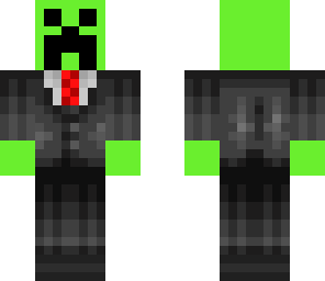 minecraft creeper in suit