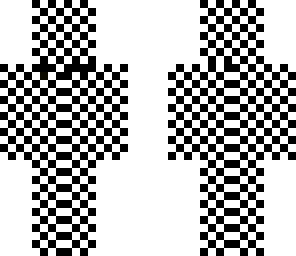 black and white
