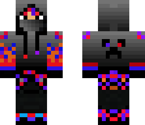 red and blue flame ninja