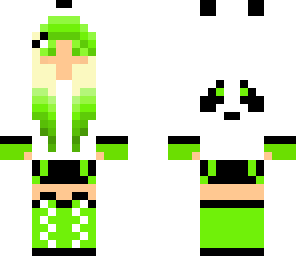 green panda girl