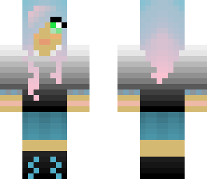 blue and pink girl