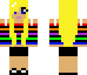 blonde rainbow girl 
