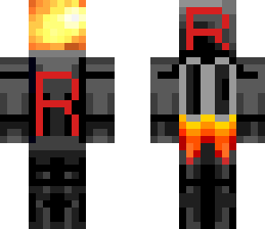 minecraft universe in teaam rocket jet uniform