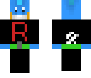 husky mudkipz in team rocket uniform