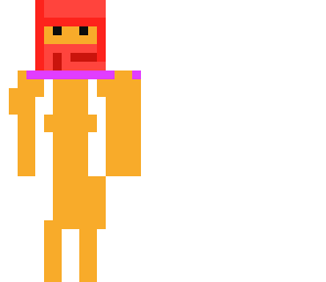 armored orange stickman