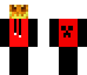 pumpkin man with white heir and a creeper top