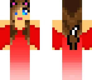 red fancy wolf girl