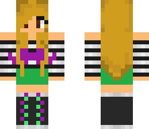 neon mustache girl