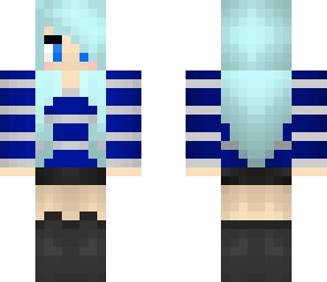 blue haired girl