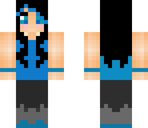 scene blue girl