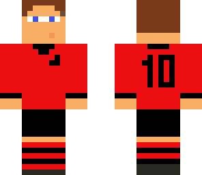 soccer playes red black