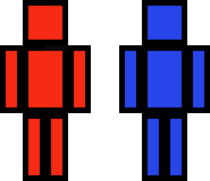 red and blue man