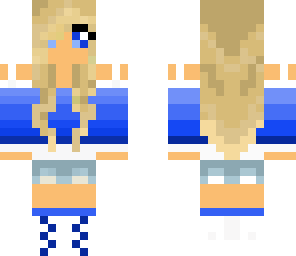 blue snowy girl