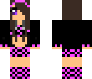 pink and black bikini
