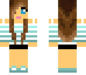 brunette cyan blowse girl