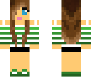 brunette green blowse girl